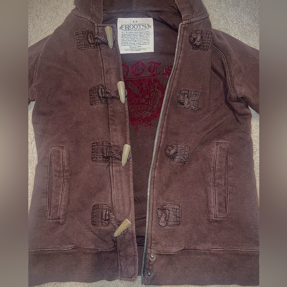 Roots Canada Vintage women’s brown zip up jacket